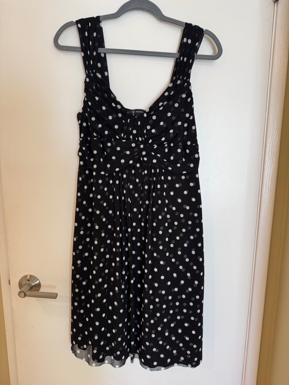 INC International Concepts Black Polka Dot Sleeveless Dress